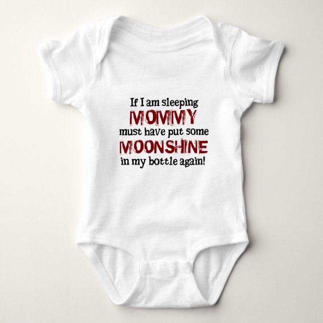 Baby-Redneck Moonshine in der Flasche Baby Strampler (Vorderseite)