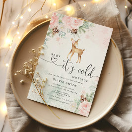 Baby Reh Baby es ist kalt draußen Babydusche Einladung