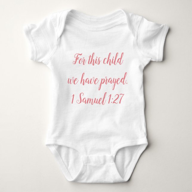 Baby Religious Faith Christlich Bible Baby Bodysui Baby Strampler (Vorderseite)