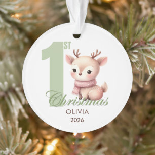 Baby-Rentier zum ersten Weihnachten Acryl-Ornament Ornament