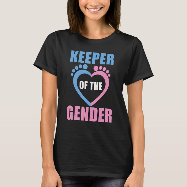 baby reveal party gender reveal keeper of the gend T-Shirt (Vorderseite)