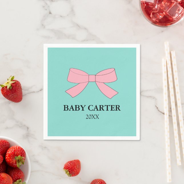BABY Reveal Sprinkle Dusche Personalisiert Serviette (Beispiel)