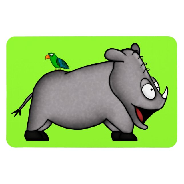 Baby Rhino Magnet (Horizontal)