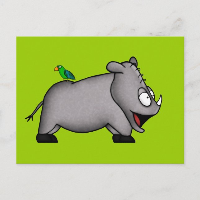 Baby Rhino Postkarte (Vorderseite)