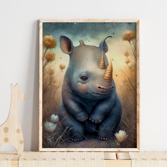 Baby Rhinoceros African | Rhinoceros Wall Print Poster (Von Creator hochgeladen)
