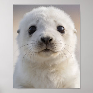 Baby-Robben-Kinderzimmer-Druck – Arktische Wandkun Poster