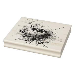 Baby Robins Nest Gummistempel