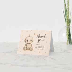 Baby-Roboter-Baby-Shower-Dankeskarten Dankeskarte