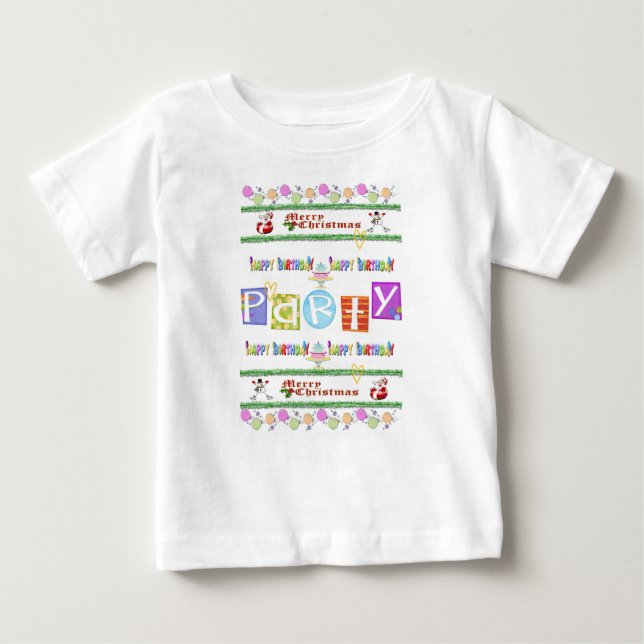 Baby Romper Frohe Weihnachtsgeschenk Geburtstag Baby T-shirt (Vorderseite)