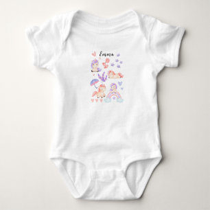 Baby romper unicorn sweet rosa girls strampler