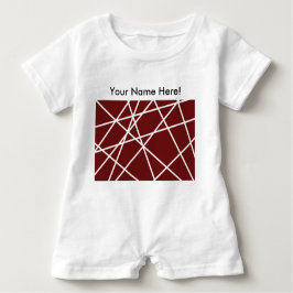 Baby Romper WHITE ABSTRAKT LINES Baby T-shirt
