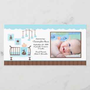Baby Room Boy FOTO Geburtsankündigung Ankündigung