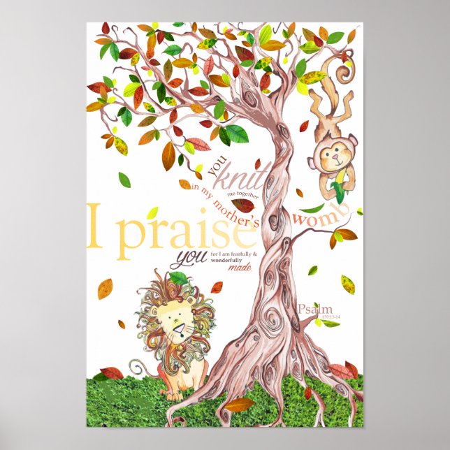 Baby Room Poster: Psalm 139: 13-14 Poster (Vorne)