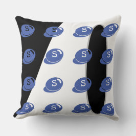 Baby RoomCUTE_BLUE_WHITE_BLACK_GRAY RMDESIGNFLO55 Kissen