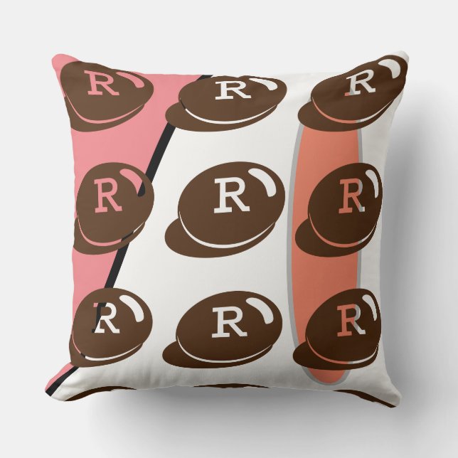 Baby RoomCUTE_PINK_WHITE_BLACK_GRAY RMDESIGNFLO55 Kissen (Vorderseite)