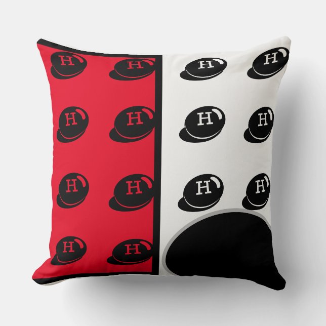 Baby RoomCUTE _RED,WHITE,BLACK,GRAY RMDESIGNFLO55 Kissen (Vorderseite)