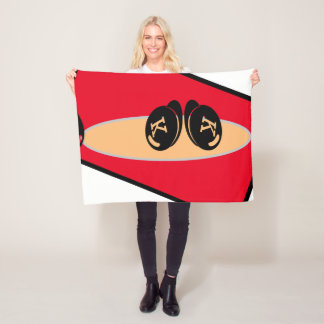 Baby RoomCUTE_RED_WHITE_BLACK_ RMDESIGNFLO55 Fleec Fleecedecke