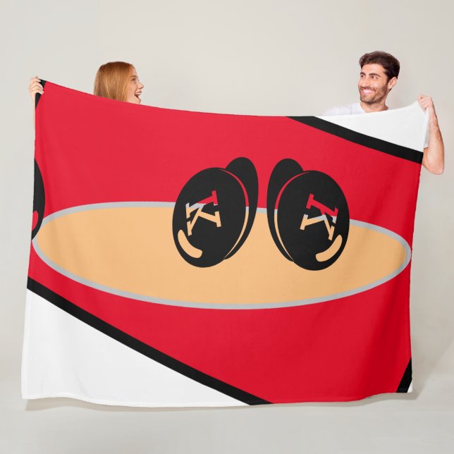 Baby RoomCUTE_RED_WHITE_BLACK_ RMDESIGNFLO55 Fleecedecke (Beispiel)