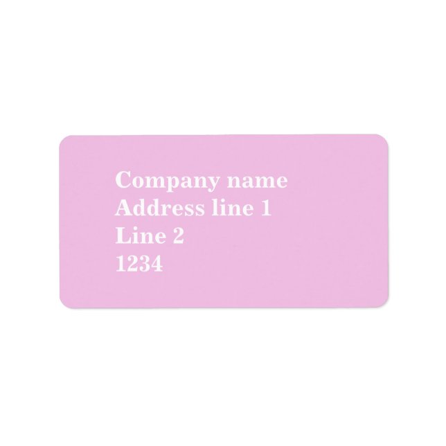 Baby rosa adressaufkleber (Vorne)