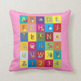 Baby-rosa Alphabet-Kissen Kissen