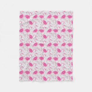 Baby-Rosa-Flamingo-Tupfen Fleecedecke