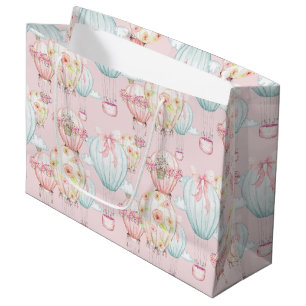 Baby-Rosa-Heißluft-Ballone Große Geschenktüte