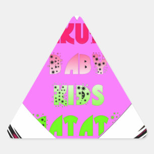 Baby Rosa Herzen Hakuna Matata Baby Kinder Design. Dreieckiger Aufkleber