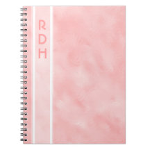 Baby-Rosa-Monogramm-Notizbuch