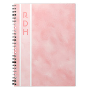 Baby-Rosa-Monogramm-Notizbuch Notizblock