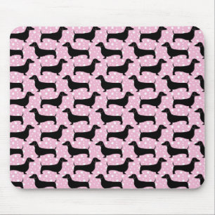 Baby-Rosa-Polka-Dackeln Mousepad