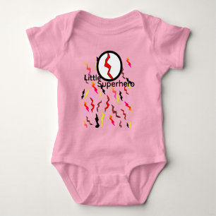 Baby Rosa Rot Gelbe Blitze  Strampler