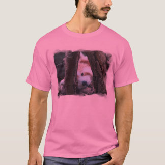 Baby-roter Panda-T-Shirt T-Shirt
