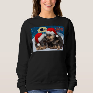 Baby Rottweiler Weihnachten mit Rothaats und Schli Sweatshirt