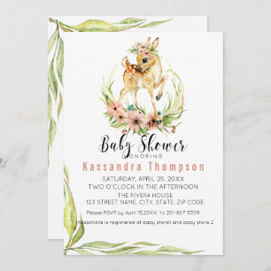 Baby-Rotwild für eine Baby-Babyparty Einladung