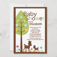 Baby-Rotwild-neutrale Babyparty-Einladung
