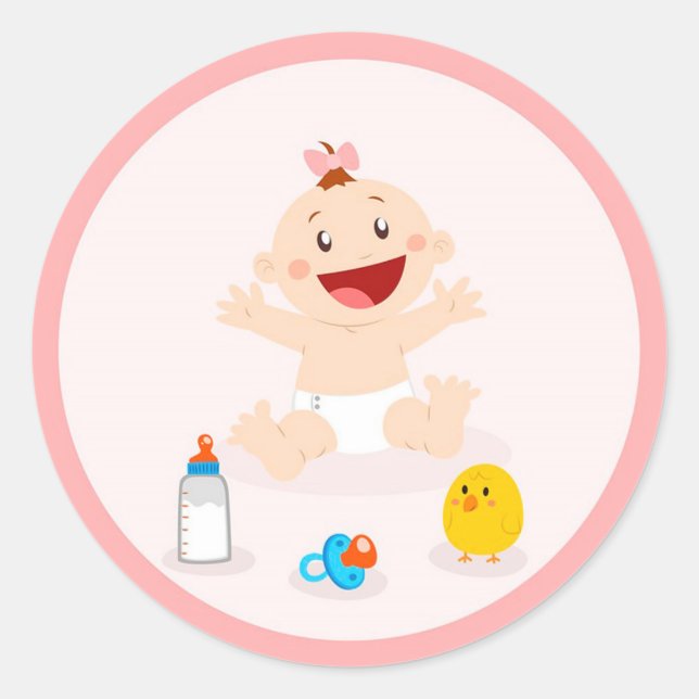 Baby Runder Aufkleber (Vorderseite)
