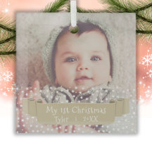 Baby`s 1. Weihnachtsstars Ribbon Foto