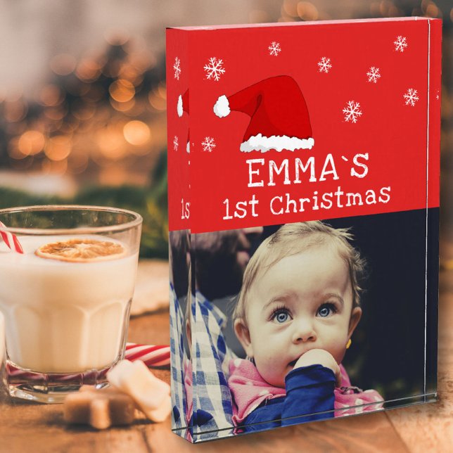 Baby`s erste Weihnachts-Rote Weihnachtsmannmütze S Fotoblock (Von Creator hochgeladen)