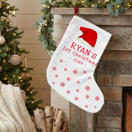 Baby`s erste Weihnachts-Rote Weihnachtsmannmütze S Kleiner Weihnachtsstrumpf