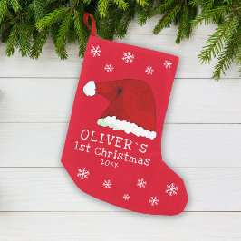 Baby`s erste Weihnachts-Rote Weihnachtsmannmütze S Kleiner Weihnachtsstrumpf