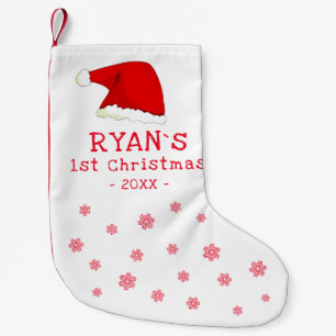 Baby`s erste Weihnachts-Rote Weihnachtsmannmütze S Kleiner Weihnachtsstrumpf