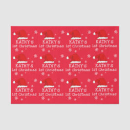 Baby`s erste Weihnachts-Rote Weihnachtsmannmütze S Seidenpapier