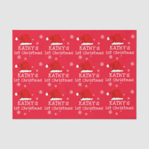 Baby`s erste Weihnachts-Rote Weihnachtsmannmütze S Seidenpapier