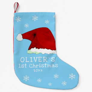 Baby`s erste Weihnachts-Weihnachtsmannmütze Snowfl Kleiner Weihnachtsstrumpf