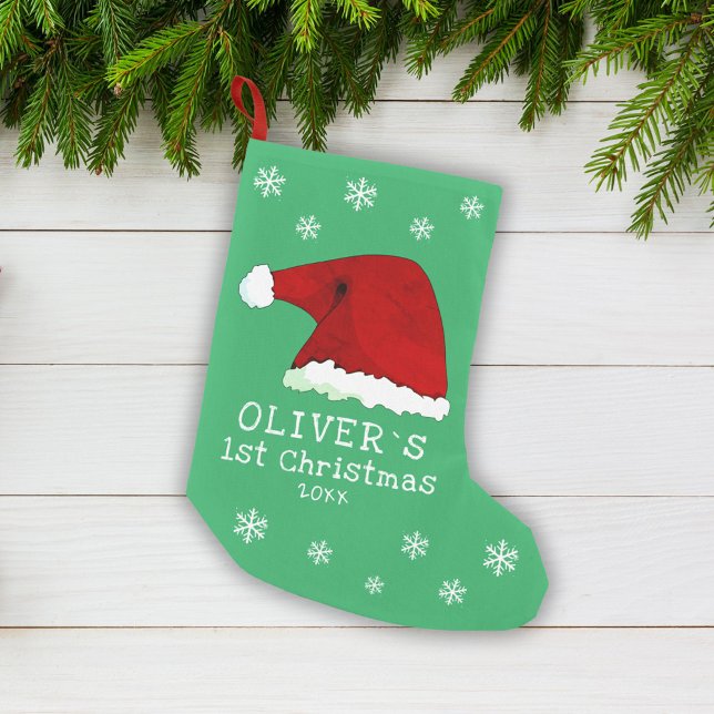 Baby`s erste Weihnachtsfeier Weihnachtsmannmütze S Kleiner Weihnachtsstrumpf (Von Creator hochgeladen)