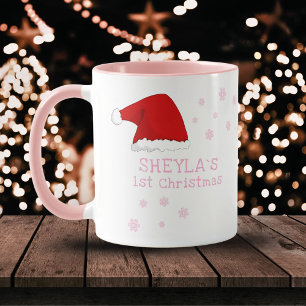Baby`s erste Weihnachtsfeier Weihnachtsmannmütze S Tasse