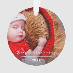 Baby`s erstes Weihnachtsfest Schriftzug Weihnachts Ornament