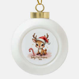 Baby’s First Christmas 2025 – Ceramic Ornament