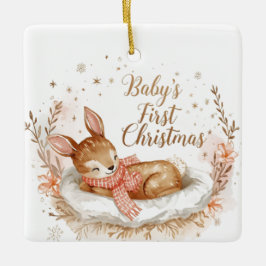 Baby’s First Christmas A Square Keepsake Keramikornament