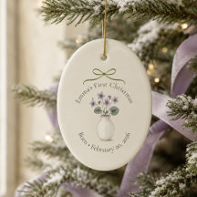 Baby’s First Christmas mit Februar-Geburtsblume